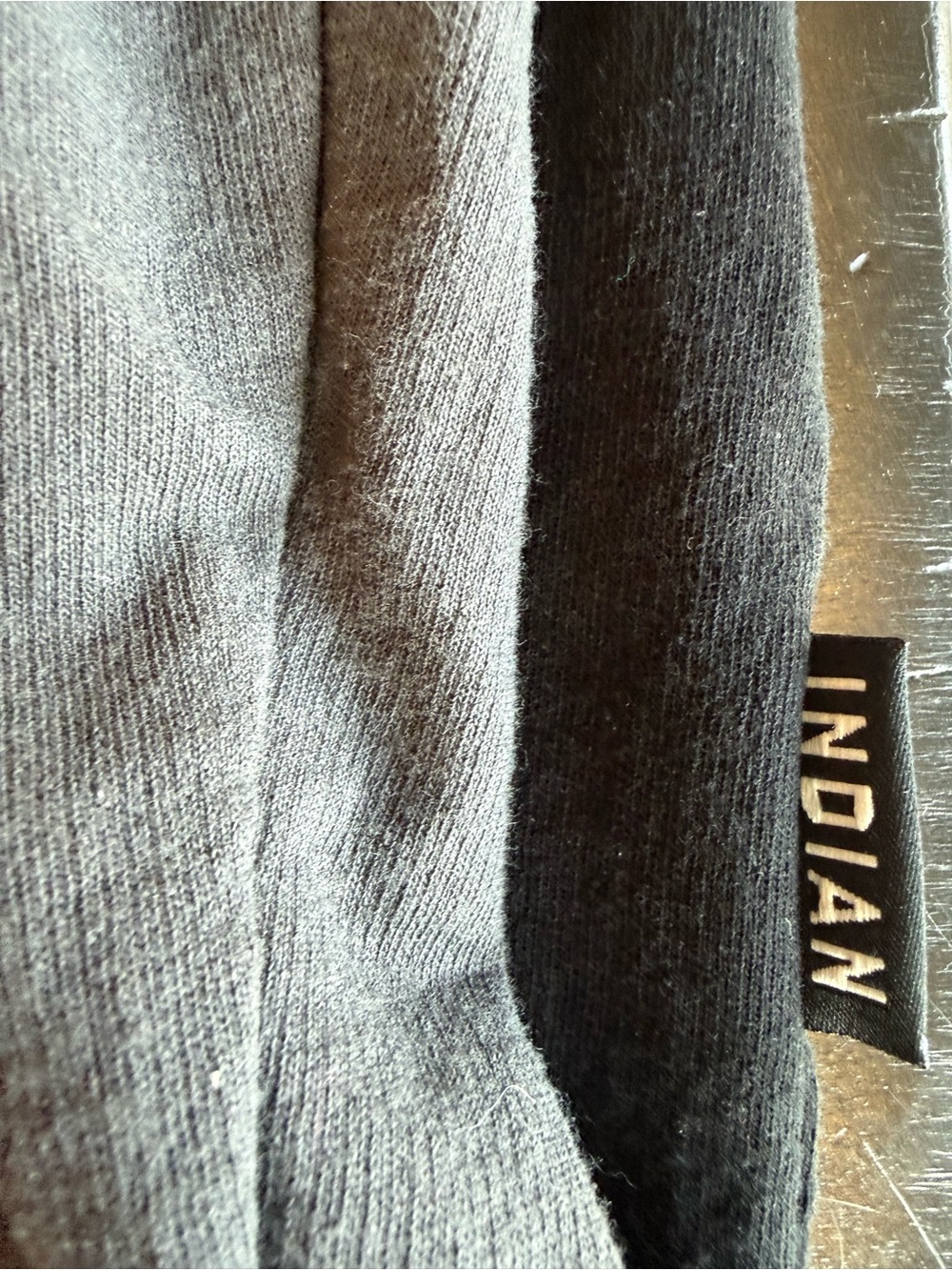Indian Motorcycle Men's Long Sleeve Raglan Tee - Black & Gray - Picture 3 of 4